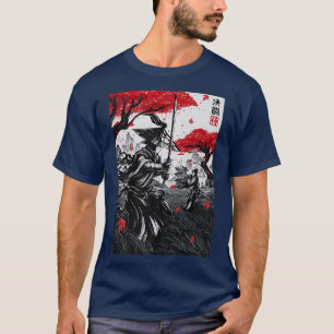 Camiseta A Pintura De Lava-Tinta Do Facebook Samurai Duel J