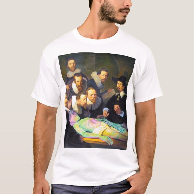 Camiseta A pintura moderna de lição de anatomia com Alieníg (Frente)