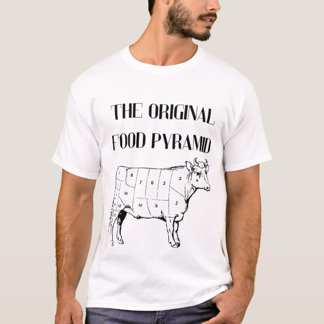 Camiseta A Pirâmide da Comida Original (Frente)