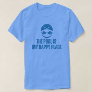 Camiseta A Piscina é o Meu Lugar Feliz Amante da Natação