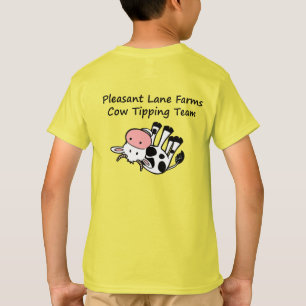 Camiseta A pista agradável cultiva a vaca que derruba a