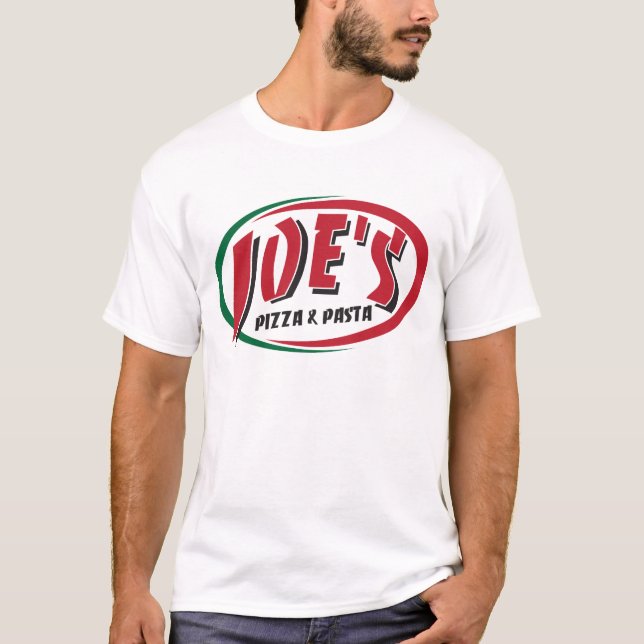 Camiseta A pizza & a massa de Joe (Frente)