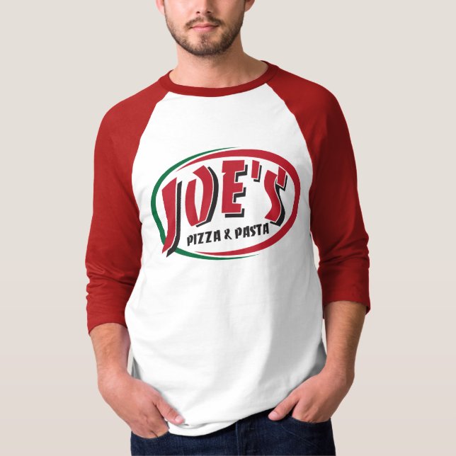 Camiseta A pizza & a massa de Joe (Frente)