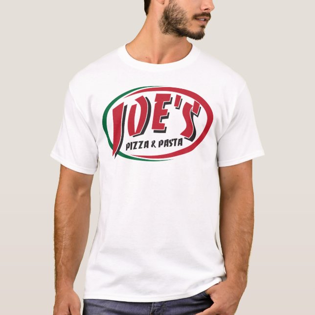 Camiseta A pizza & a massa de Joe (Frente)
