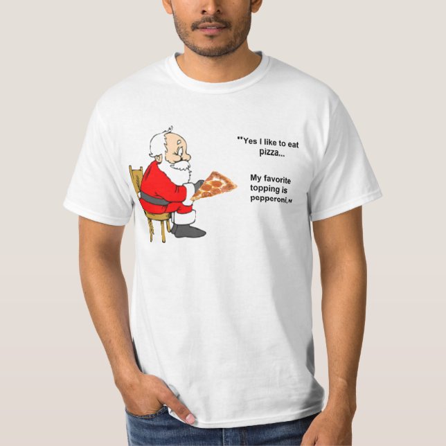 Camiseta a pizza do papai noel (Frente)