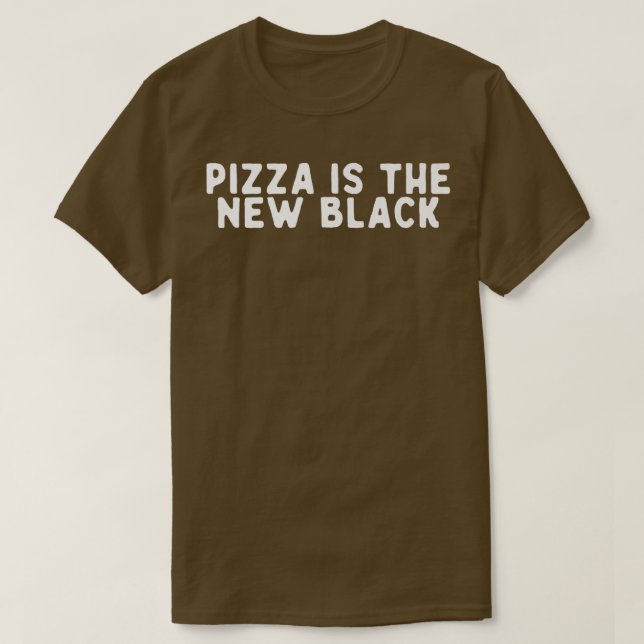 Camiseta A Pizza Engraçada É A Nova Quitação Negra Que Diz  (Frente do Design)