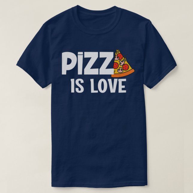 Camiseta A Pizza Engraçada É Uma Fatia Do Céu 853 (Frente do Design)