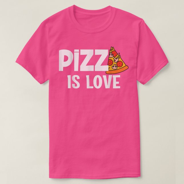Camiseta A Pizza Engraçada É Uma Fatia Do Céu 854 (Frente do Design)