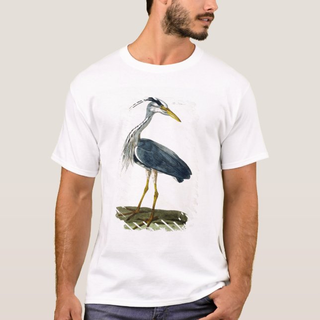 Camiseta A placa da garça-real (Ardea cinerea) 'dos (Frente)