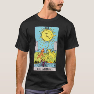 Camiseta A Placa de Tarô de Vintage da Lua do Cavaleiro Ori
