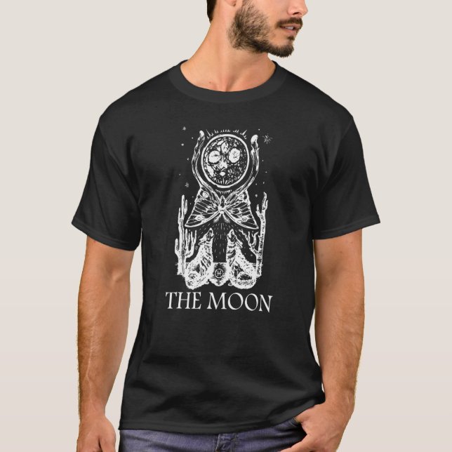 Camiseta A Placa de Tarot da Lua (Frente)