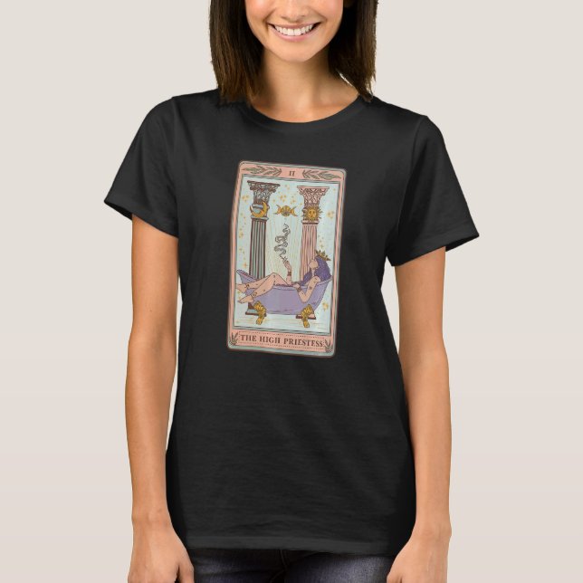 Camiseta A Placa Tarot De Erva De Alto Sacerdote Face Sol A (Frente)