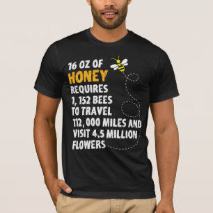 Camiseta A planta das estatísticas do mel da abelha