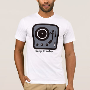 Camiseta A plataforma giratória /recordplayer mantem-no