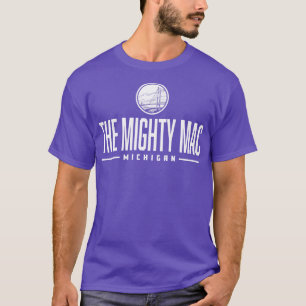 Camiseta A poderosa ponte de palavras Mac Michigan White
