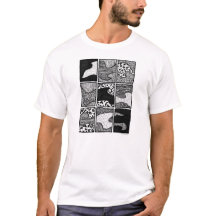 A "poeira ataca" o t-shirt dos homens