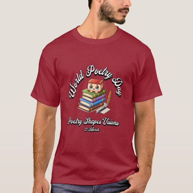 Camiseta A Poesia Forma Visões. Dia Mundial da Poesia (Frente)