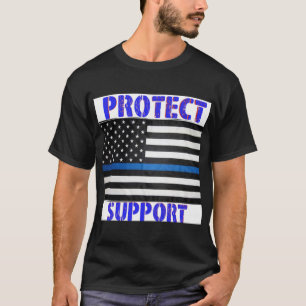 Camiseta A polícia apoia a bandeira