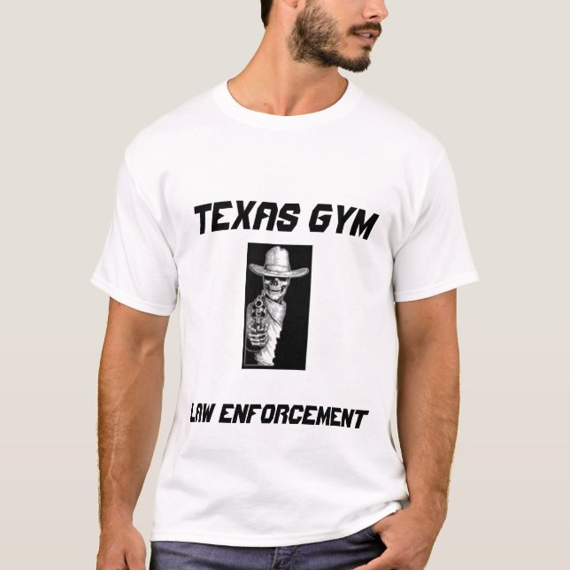 CAMISETA A POLÍCIA DO GYM DE TEXAS VAI ADIANTE E FUNCIONA (Frente)