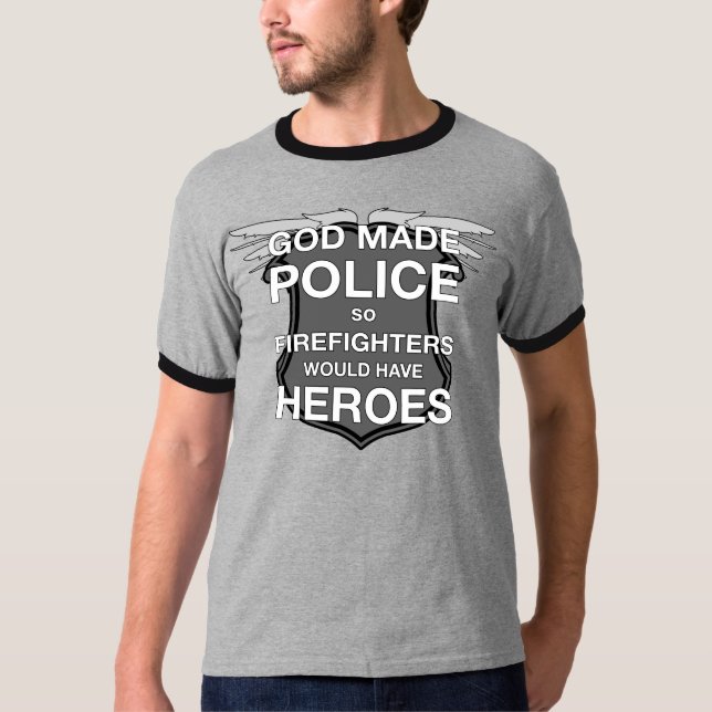 Camiseta A polícia feita deus assim que os (Frente)