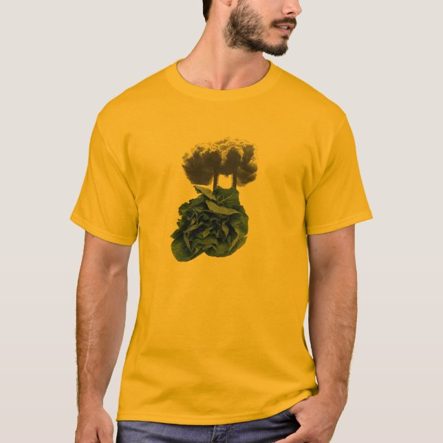 Camiseta A poluição é espinafre (as cores claras) (Frente)