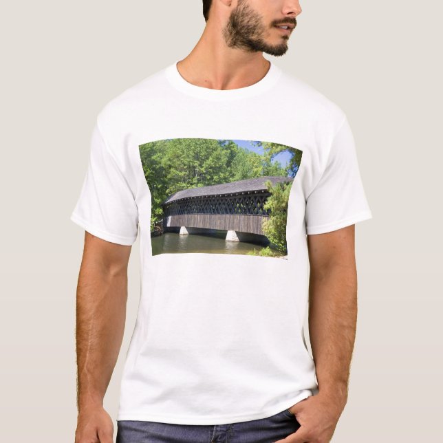 Camiseta A Ponte Cobierta Stone Mountain em Stone (Frente)