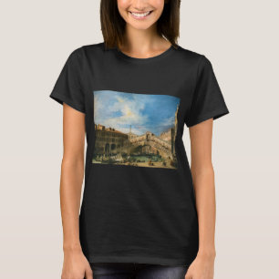 Camiseta A Ponte de Rialto a partir do Sul por Canaletto