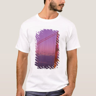Camiseta A Ponte Golden Gate logo após o pôr do sol,