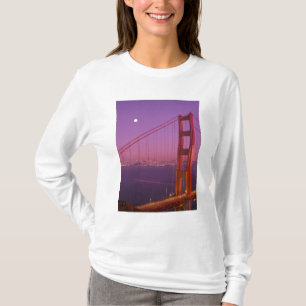 Camiseta A Ponte Golden Gate logo após o pôr do sol,