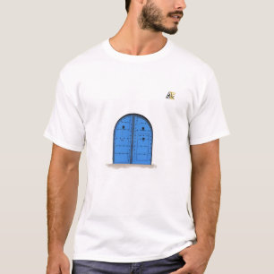 Camiseta A Porta Azul – Alma Marroquina em Cada Detalhe