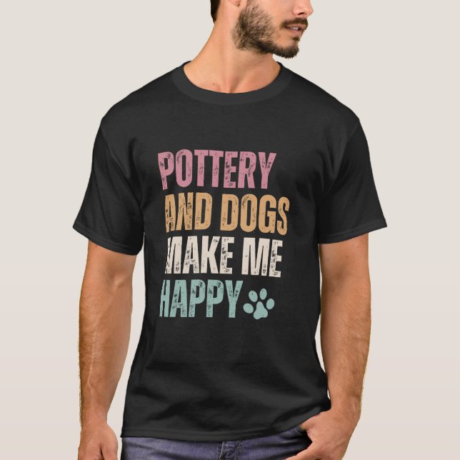 Camiseta A Potência E Os Cachorros Me Engraçam Feliz (Frente)