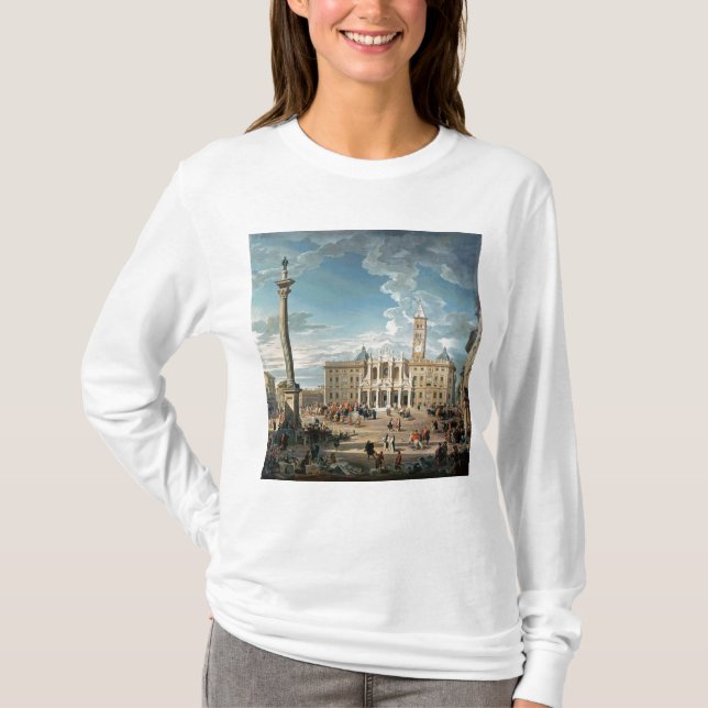Camiseta A praça Santa Maria Maggiore, 1752 (Frente)