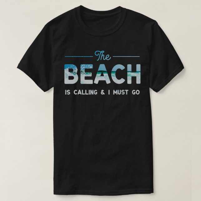 Camiseta A praia chama vida salgada (Frente do Design)