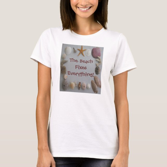 Camiseta A Praia conserta tudo (Frente)