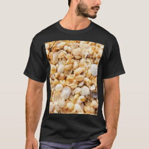Camiseta A praia de verão texturizou Seashell.
