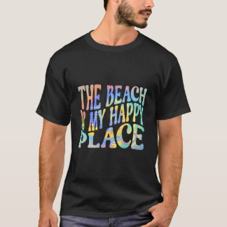 Camiseta A Praia É Meu Lugar Feliz Diversão Verão Praia