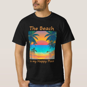 Camiseta A praia é o meu lugar feliz