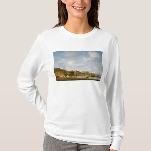 Camiseta A praia em Egmond-an-Zee (Frente)