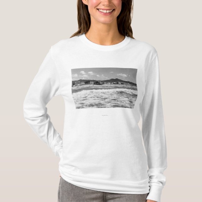 Camiseta A praia no beira-mar, fotografia de Oregon (Frente)