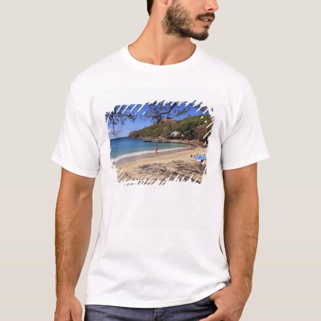Camiseta A praia no Parque Nacional da Ilha de Pigeon (Frente)
