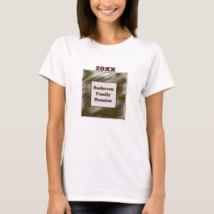 Camiseta A prata Dourado da reunião de família listra a