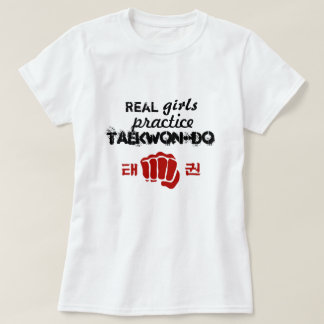 Camiseta A prática real das meninas Taekwon-Faz