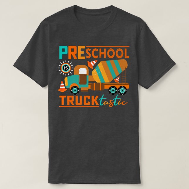 Camiseta A Pré-Escolar É Um Caminhão De Pré-Escolar Gelado  (Frente do Design)