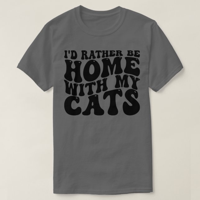 Camiseta A preferencialmente chegou com meus gatos (Frente do Design)