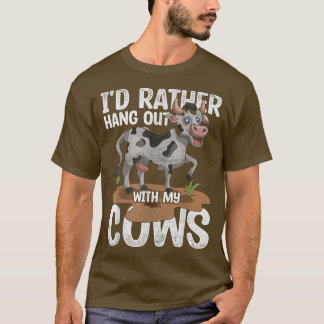 Camiseta A Preferencialmente Id Saiu Com As Minhas Vacas, F