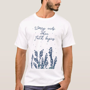 CAMISETA A PREOCUPAÇÃO TERMINA QUANDO A FÉ GANHA A CITAÇÃO 