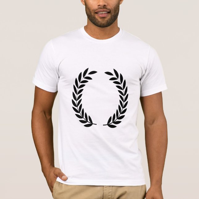 Camiseta A Preta Laurel Wreath Clássica Vitória. (Frente)