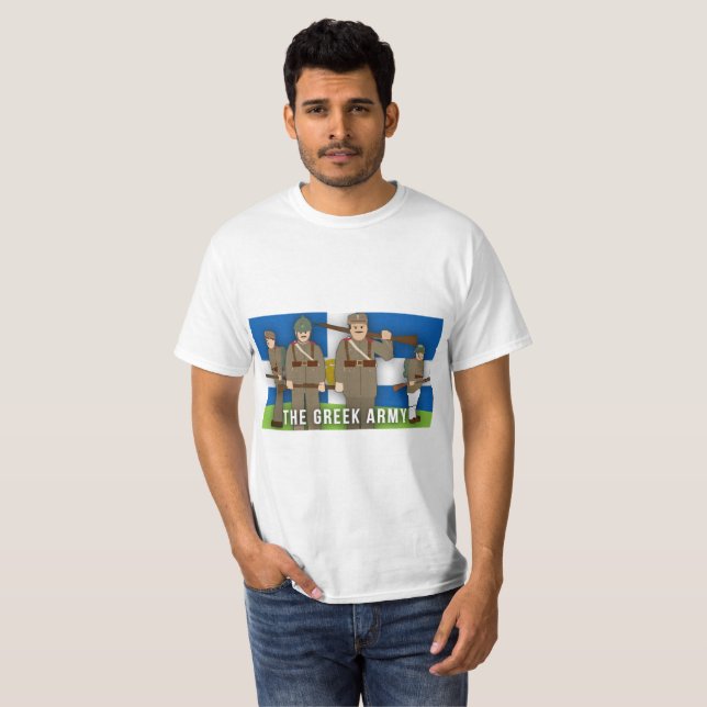 Camiseta A Primeira Guerra Mundial grega do factor do (Frente Completa)
