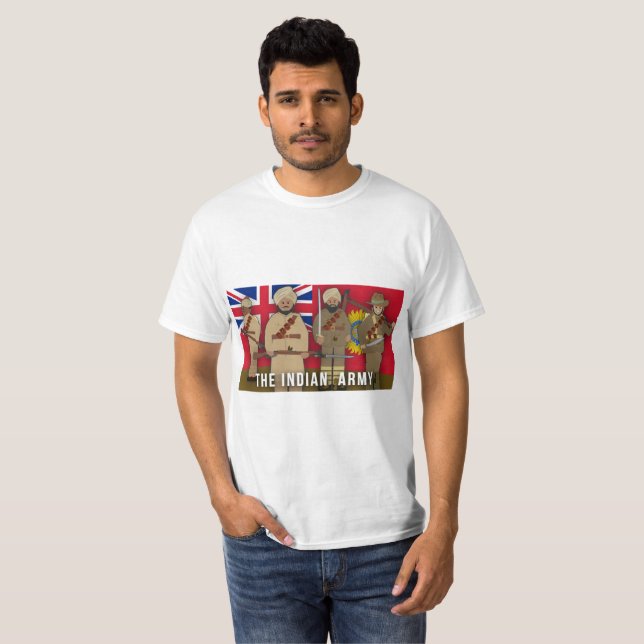 Camiseta A Primeira Guerra Mundial indiana do factor do (Frente Completa)