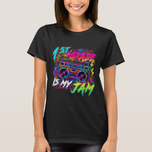 Camiseta A primeira série é o meu jam retrô volta às aulas 